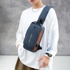 Unisex Classic Password Anti-Theft Chest Bag Simple Fashionable All-Match Messenger