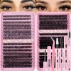 Lash Extension Kit 610Pcs Natural Fluffy DIY Individual Lashes Clusters