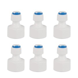 Conectores Rápidos de Filtro de Agua, 6 Piezas 1/4 Tubo OD a 1/2 Hembra Conector Rápido para Filtro de Agua ósmosis Inversa