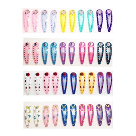 Pinwheel Bow Hair Clips/Snaps Metal Clips Beauty Accessories. … … (40pc 2 Inch Snap Hair Clips Non-Slip Metal Barrettes-Unicorn/Owl/Butterfly/Ladybug)