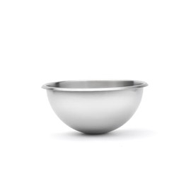De Buyer 3372.24 Stainless Steel Hemispherical Bowl with Round Open Edge, 24 cm Diameter