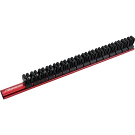 Dynamic Screwdriver Organizer, Aluminum Magnetic Tool Holder, Fits Up to 16 Screwdrivers and Small Tools, Red