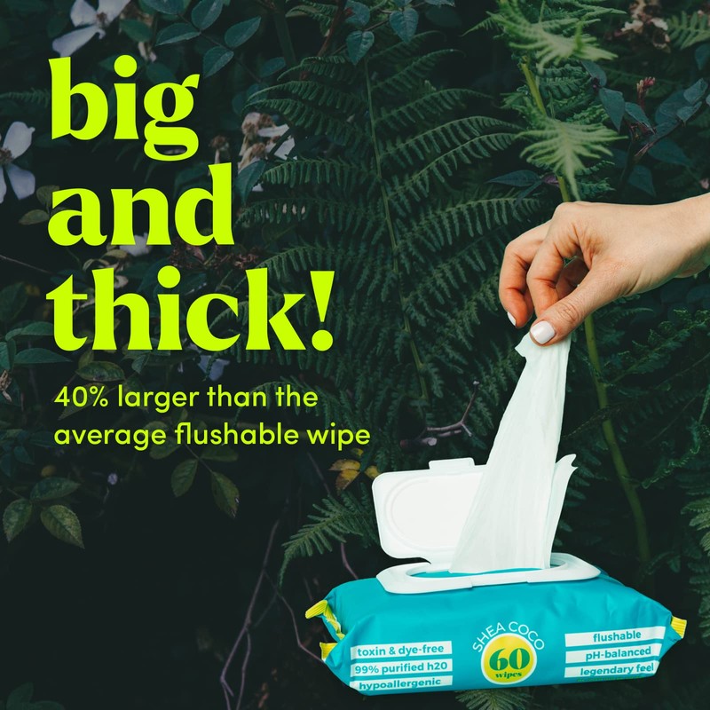 Goodwipes Flushable Butt Wipes Made with Vitamin E & Aloe