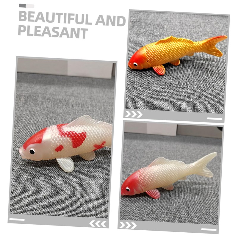 FUNOMOCYA 4 Pcs Artificial Fish Tank Ornaments Decorative Carp Lifelike