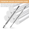 10Pcs Cuticle Pusher Cutter and Remover, Professional Double Ended Stainless