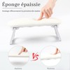ANGNYA Hand Nail Rest Foldable Waterproof Leather Arm Rest for