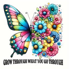 Christmas Floral Butterfly Sunflower Iron On Transfers for T-Shirts Rub on Transfers Stickers Vinyl Ready to Press Stickers Iron on Decals for T-Shirts Clothing Hoodie DIY Crafts