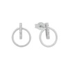 Amor Women's Stud Earrings 925 Sterling Silver with Synthetic Zirconia