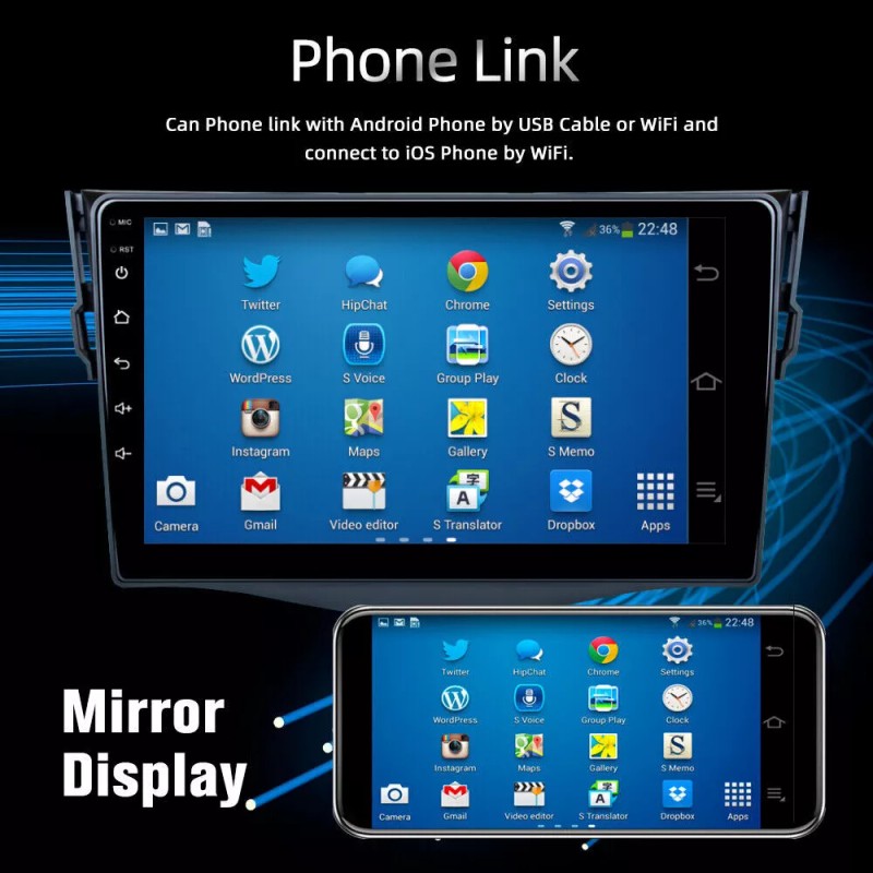 A-Carplay Android 12 For Toyota RAV4 2007-2012 Car Radio Stereo