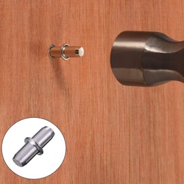 100 Pcs Shelf Pins 5mm Shelf Holder Support Pins Made from Nickel Plated Metal Material Shelf Pegs are Sturdy and Durable for Furniture Shelves Bracket