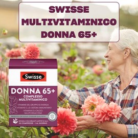 Swisse Donna 65+ Multivitaminico, Integratore Alimentare Multi-nutriente per Supportare l'Alimentazione delle Donne over 65, 30 Compresse