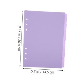LALAFINA 18pcs Discbound Notebook Index Divider Writable Purple Binder Dividers for Organizing Easy to Insert Section Dividers for Notebooks Planners and Journals