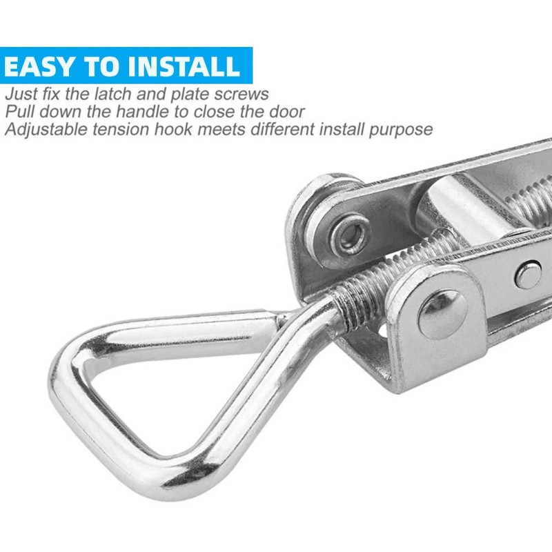 4 Pack Metal Toggle Latch,Box Closure Tension Lock Toggle Clamp