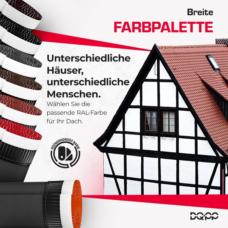 240 mm Wide 5m Long Brick red (RAL-8004) roof Ridge