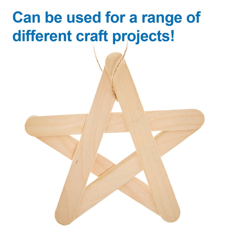 Baker Ross FN234 Jumbo Wooden Craft Sticks - Pack of