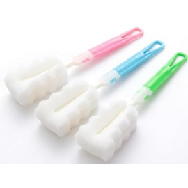 3 PCS Sponge Bottle Brush, Long Handle Foam Brushes for Cleaning