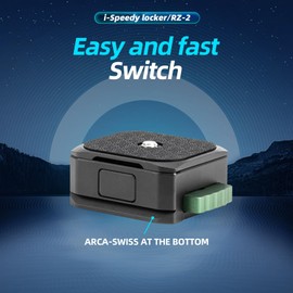 Fotopro Quick Release Plate with 1/4 Inch Screw Universal Camera Base for DSLR Camera Tripod Monopod RZ-2 Black+Green