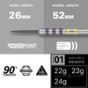 Target Darts Luke Littler Loadout 90% Tungsten Steel Tip Darts