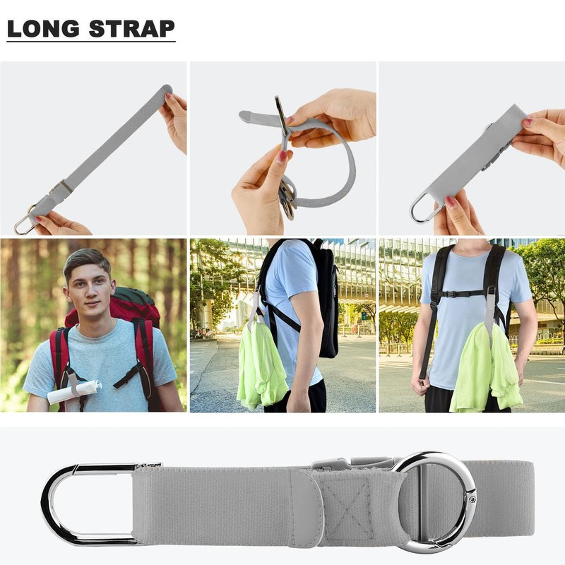 Convenient Travel Coat Fastener Belt, Elastic Velcro Jacket Grippers with