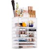 Sorbus Large Makeup Organizer - Clear Stackable Jewelry Makeup Organizer