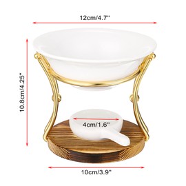 JUXYES Romantic Ceramic Tealight Wax Melt Warmer, Non Elecric Essential Oil Warmer Candle Fragrance Warmer Aromatherapy Wax Candle Tart Burner Warmer Diffuser for Home Decoration