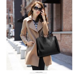 Coolives Women's Shopper Bag Made of PU Leather with Shoulder Strap Shoulder Bag Square Handbag for Women Disposable, black, Shopper