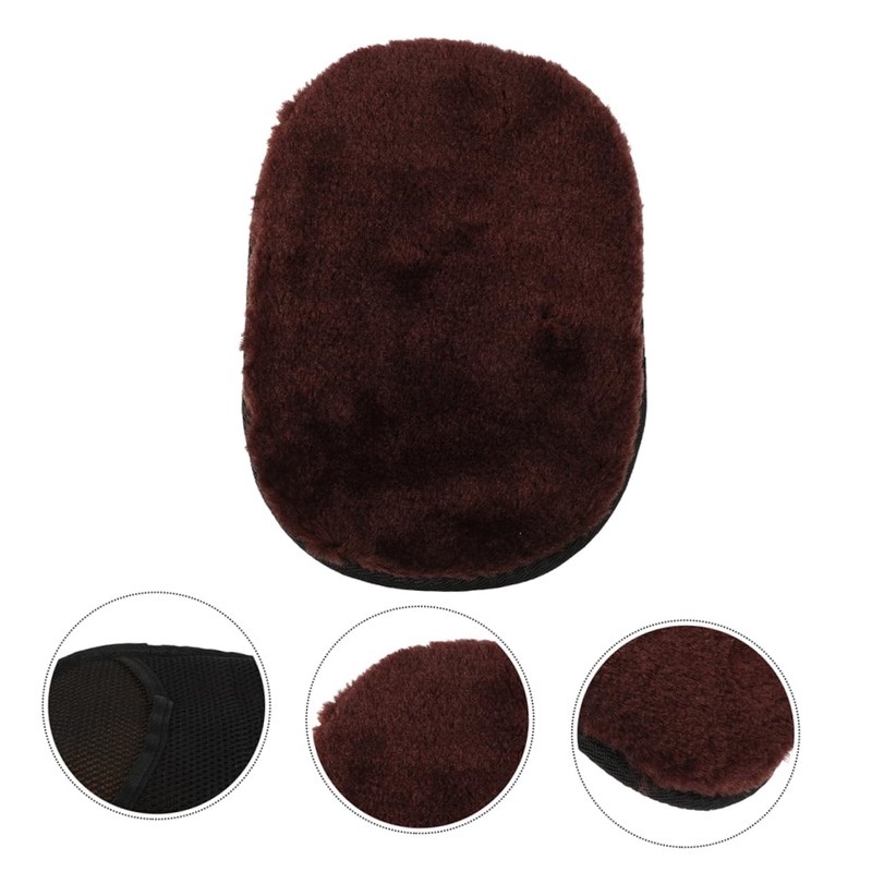 Healeved 5pcs Faux Wool Polishing Mitts for Leather Shoes Ergonomic