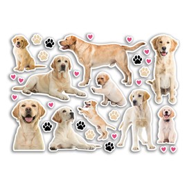 A5 Sticker Sheet Golden Labrador Vinyl Stickers - Dogs Puppy Animals Scrapbooking Travel Decoration Label Friend Girls Boys Aesthetic #80801