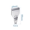 QUARKZMAN G1/4 Male Thread Flat Nozzle x 2 Pieces Aluminium