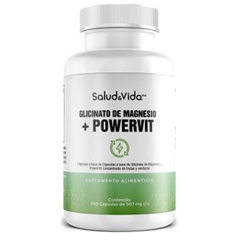 Glicinato De Magnesio 450 mg por cápsula | Uno al día | 200 Cápsulas | S&V | Sin Gluten y Sin OMG.