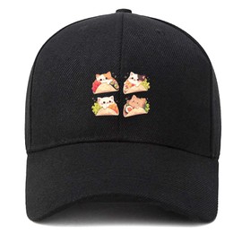 EDGMM Taco Cat Dad Cap Cotton Adjustable Baseball Hat Men Women Trucker Hats