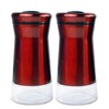 Pepper & Salt Shakers Stainless Steel Cover Glass Bottom With