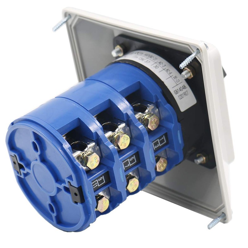 Baomain Rotary Cam Changeover Switch with Exterior Box 125A 12-Terminals