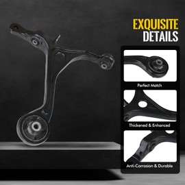 KUSATEC Front Lower Control Arm Fit for 2004-2008 Acura TSX, 2003-2007 Honda Accord w/Ball Joint Assembly; K640290 K640289