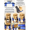 Nature Pet ® (M blau Ellenbogenbandage Hund/Ellenbogenschoner mit Netzeinsatz für