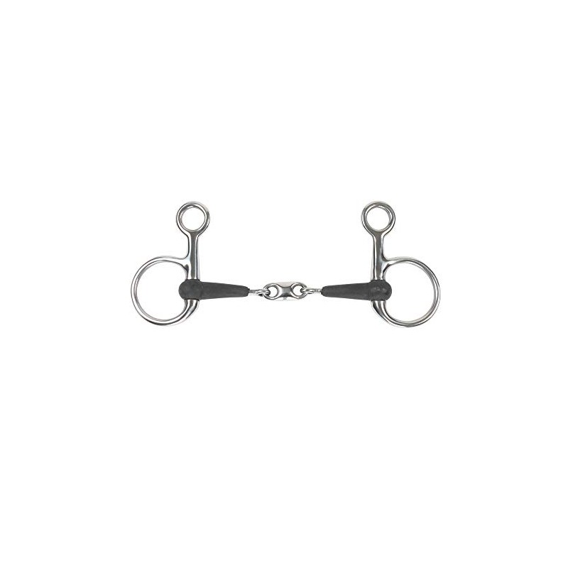 Shires Equikind+ Hanging Cheek Peanut Link Horse Bit in Black