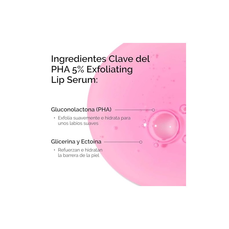 The Ordinary PHA 5 Exfoliating Lip Serum, tratamiento exfoliante e