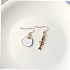 Beavorty 1 Pair Asymmetrical Cat Fish Bone Drop Earrings for