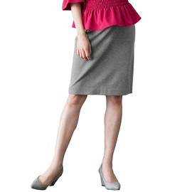 ANGELIEBE Women's Maternity Skirt, Fitted Tight Skirt, Prenatal, Postpartum, Office, Work, Available in 3 Lengths, Heather Gray (Mid Length)