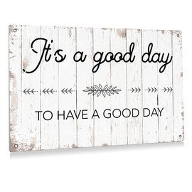 BEASTZHENG It's a Good Day to Have a Good Day Sign Inspirational Metal Tin Sign Wall Bible Verse Art Decor Farmhouse Rustic Sign for Home Living Room Decor Gifts - 8x12 Inch