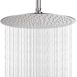 NearMoon Rain Shower Head, Ultra-Thin Design-Pressure Boosting, Awesome Some Experience, High Flow Stainless Steel Rainfall Head (16 Inch, Brushed Nickel)