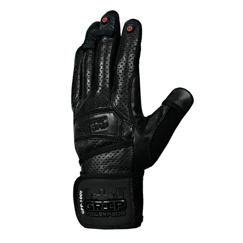 Elite Leather Gym Gloves with Built in 2" Wide Wrist