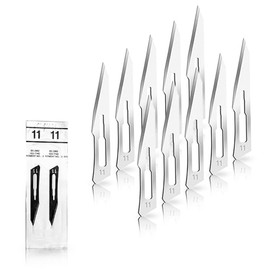 Pack of 10 Scalpel Blades No. 11 for Scalpel Holder Made of High Carbon Steel Blades Individually Sterile Packed