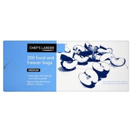 Chef's Larder 200 Food and Freezer Bags Medium