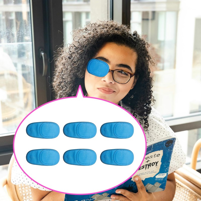 2 Pack Eye Patch for Glasses, Reusable Left & Right
