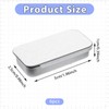 6 Pcs Rectangular Tin Box, Mini Portable Tin Container Metal