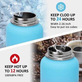 DUIERA Stainless Steel Water Bottle, 32 oz Water Bottle with Straw, Insulated Water Bottle with Lid, Leak Proof & BPA Free, Portable Sports Bottle for Travel,Gym and Running, Pink and Purple