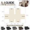 KinCam Waterproof Loveseat Recliner Cover, Non-Slip Reclining Couch Covers for