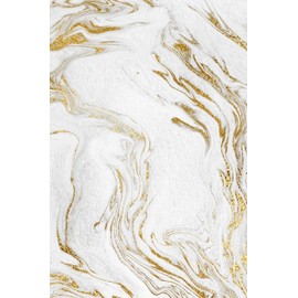 Liquid Gold Marble Composition Notebook - Small Unruled Notebook - 6x9 Blank Notebook (Softcover Journal / Notebook / Sketchbook / Diary)