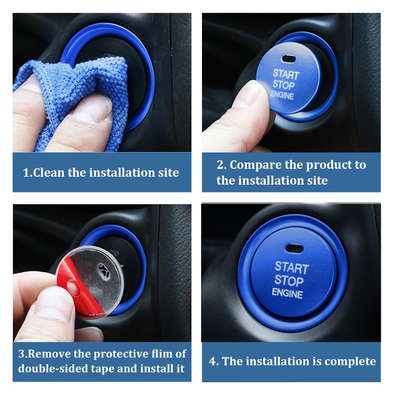 Youzzei Mazda Start Stop Button Cover, Car Engine Start Stop